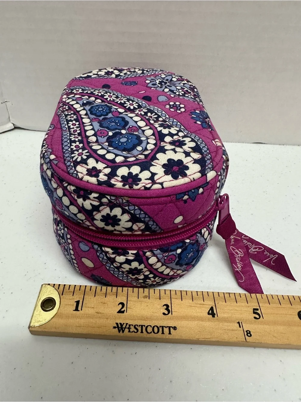 Vera Bradley Pink Paisley Travel Jewelry Organizer Case